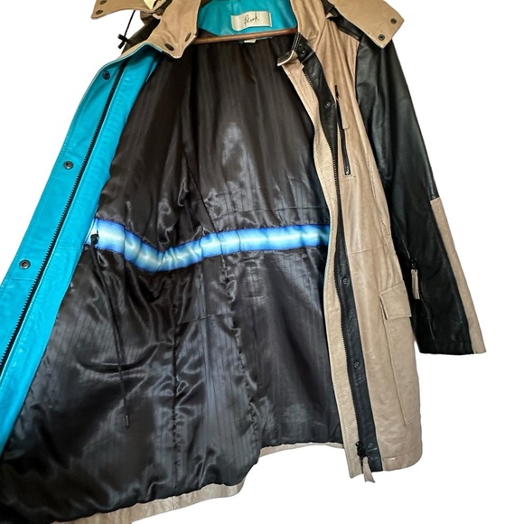 Stunning Leather Trench Anorak Jacket Blink by Danier - Picture 9 of 11